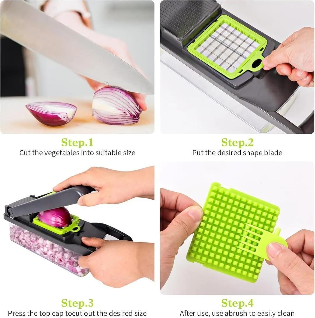 14-in-1 Multi-Function Vegetable Chopper & Slicer